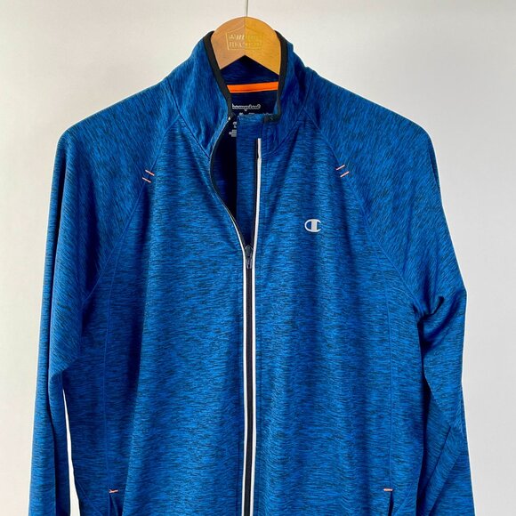 NEW Champion Full Zip Warm Up Athletic Jacket, Royal Blue/Black, Size M - Picture 2 of 8